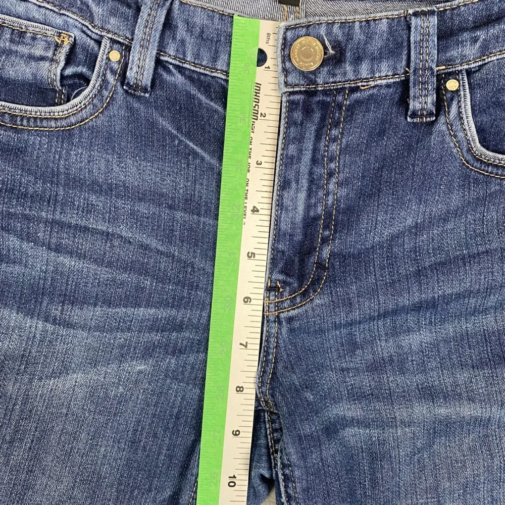 White House Black Market The‎ Girlfriend Distressed Slim Jeans Dark Wash Size 8